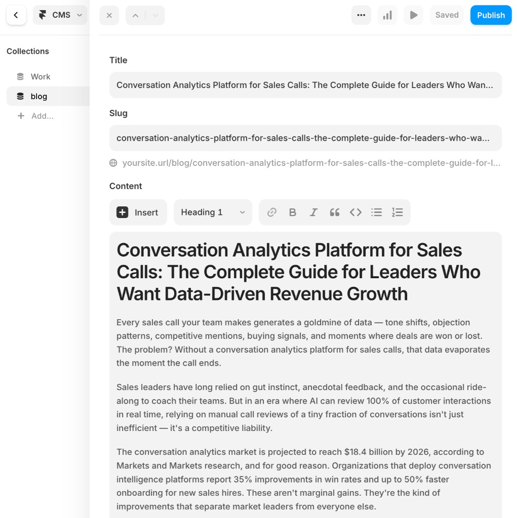 Framer CMS